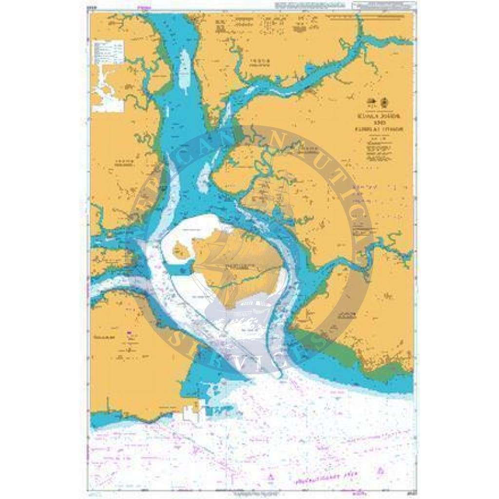British Admiralty Nautical Chart 4043: Malaysia and Singapore, Kuala Johor and Sungai Johor