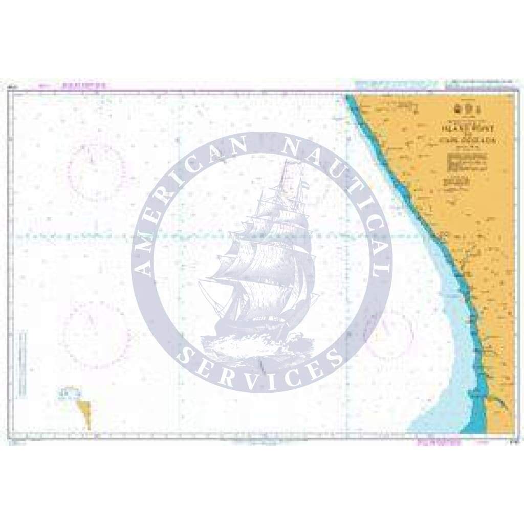 British Admiralty Nautical Chart 4141: Island Point to Cape Deseada