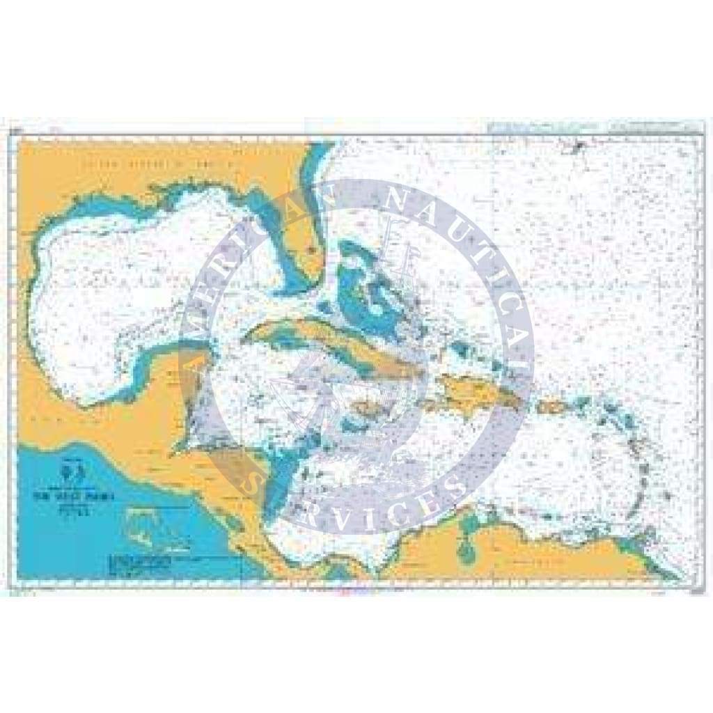 British Admiralty Nautical Chart 4400: The West Indies