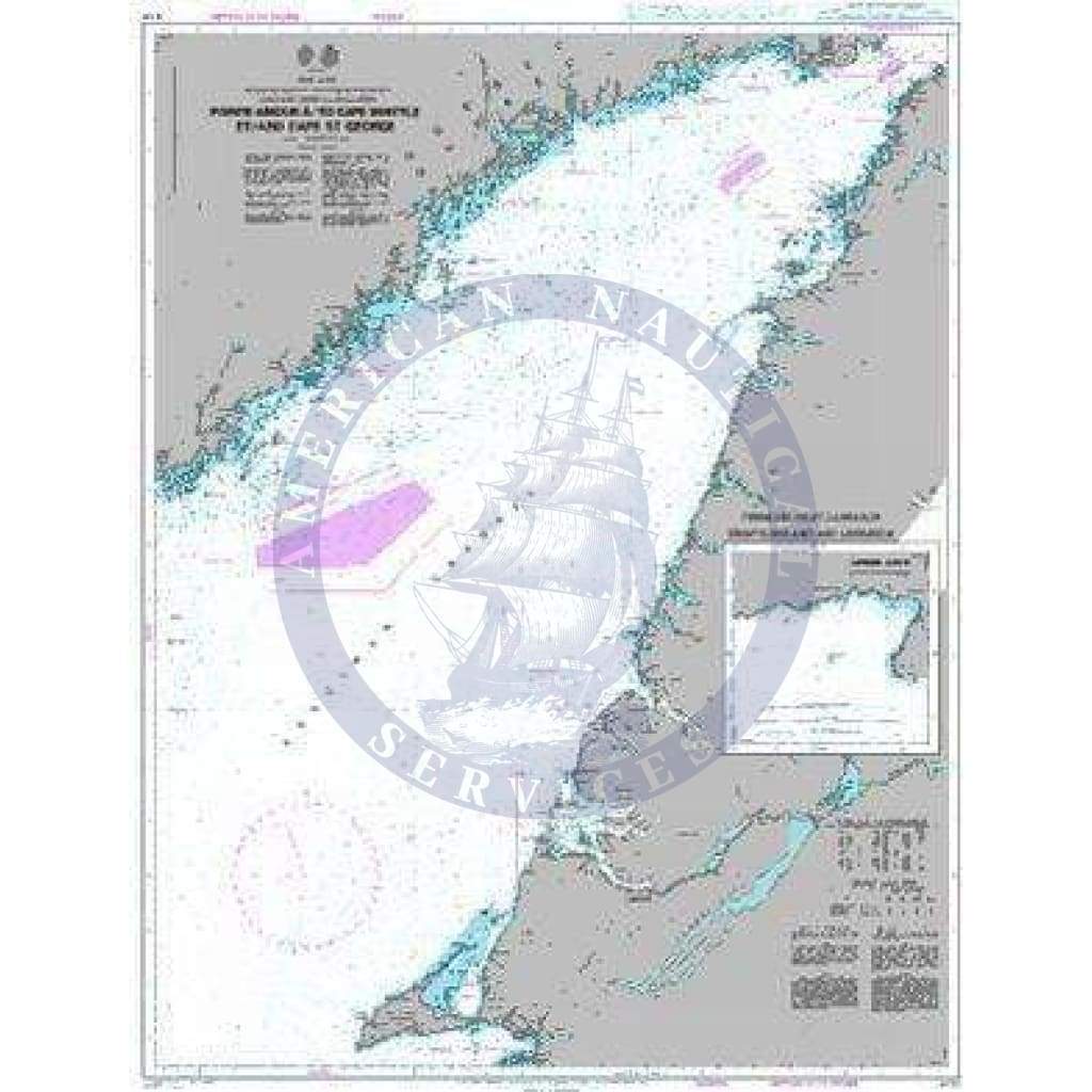 British Admiralty Nautical Chart 4731: Pointe Amour to Cape Whittle and Cape St. Geor