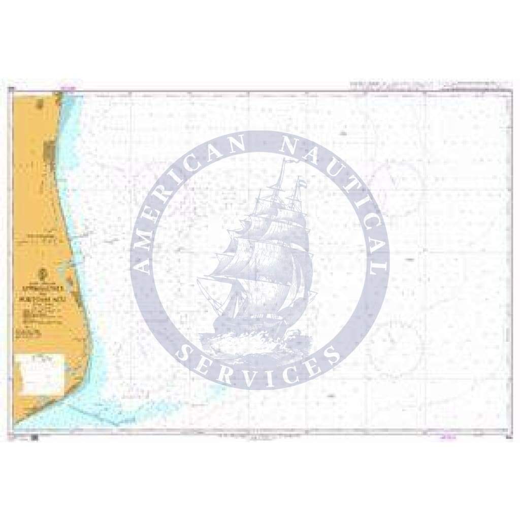 British Admiralty Nautical Chart 496: Brazil - East Coast, Approaches to Porto do Açu