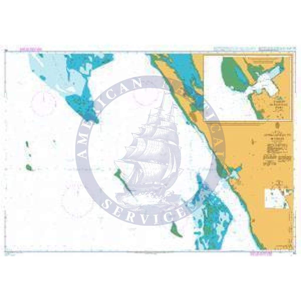 British Admiralty Nautical Chart 64: Approaches to Rabigh