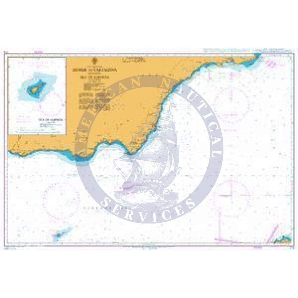 British Admiralty Nautical Chart 774: Motril to Cartagena including Isla de Alborán