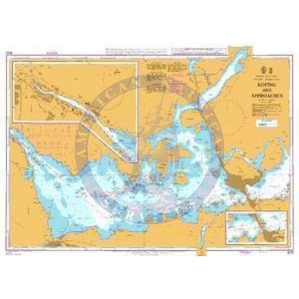 British Admiralty Nautical Chart 800: Sweden - East Coast, Malaren Western Part, Koping and Approaches