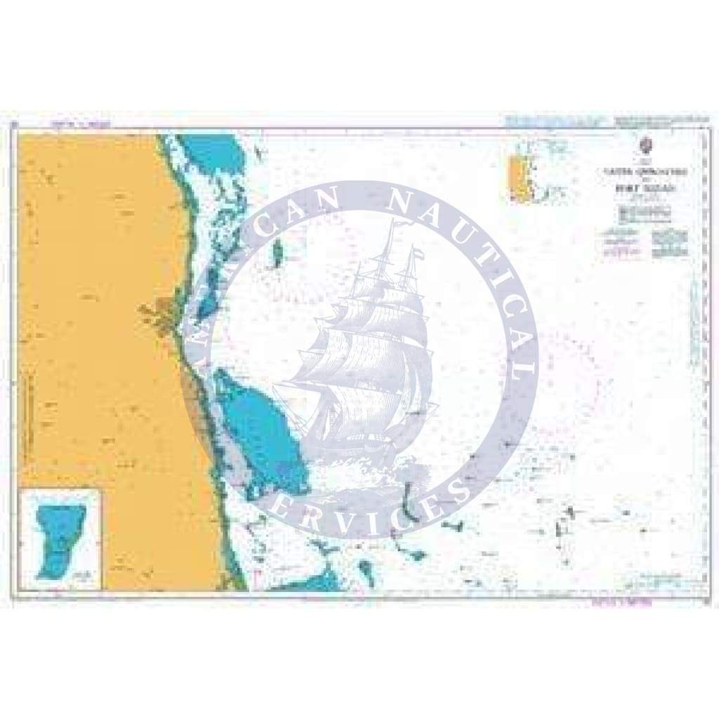 British Admiralty Nautical Chart 82: Outer Approaches to Port Sudan