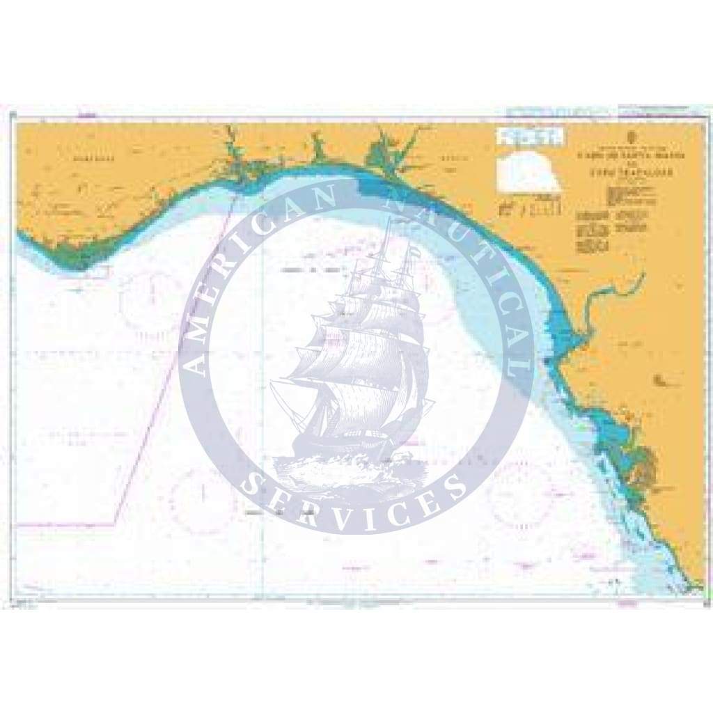 British Admiralty Nautical Chart 93: Portugal and Spain - South Coast, Cabo de Santa Maria to Cabo Trafalgar