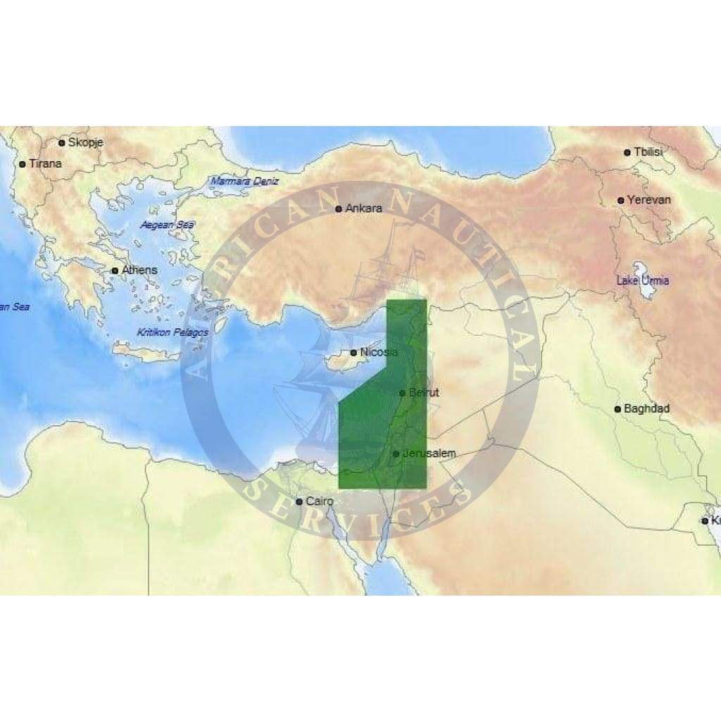 C-Map Max-N+ Chart ME-Y015: Israel, Lebanon And Syria