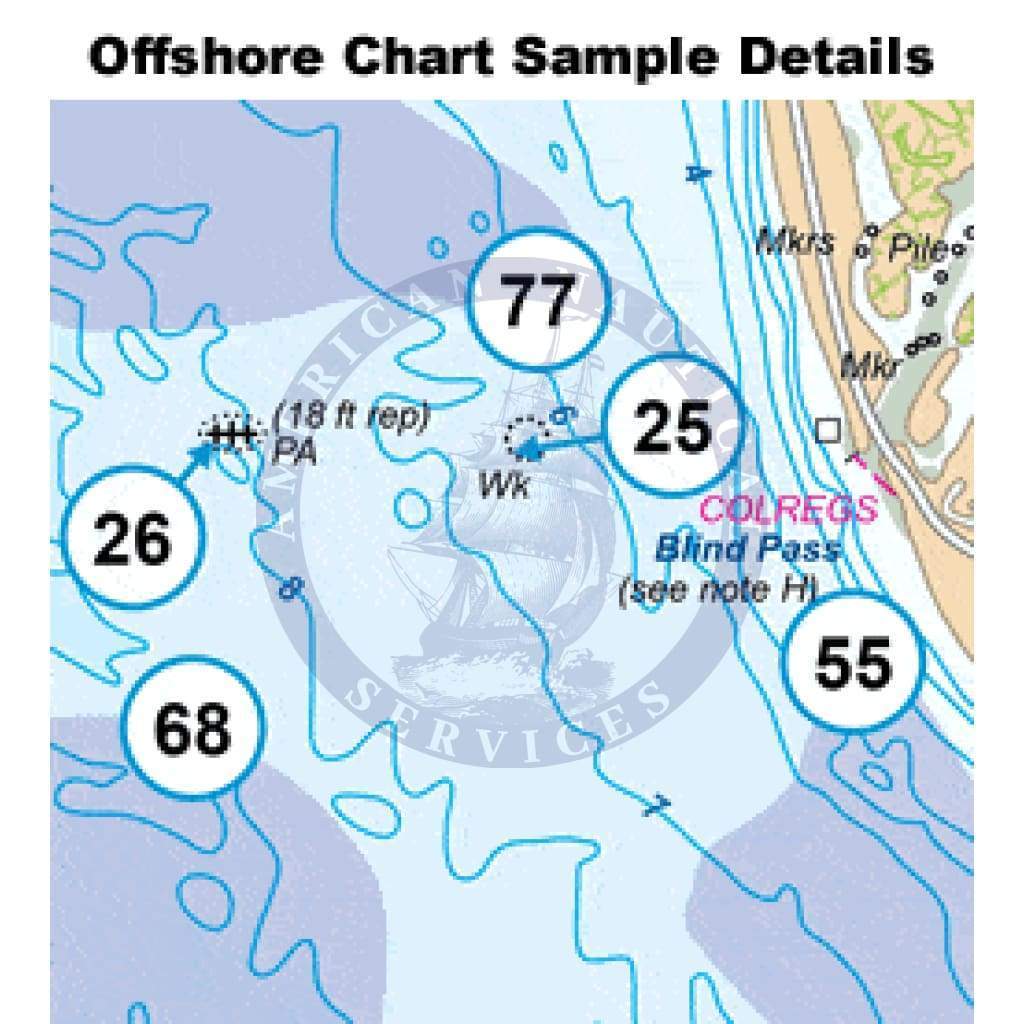 Cape Canaveral Offshore Fish and Dive Chart 124F