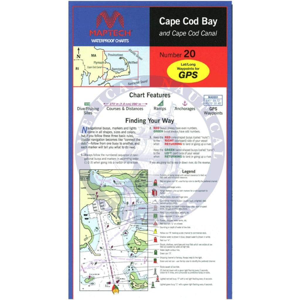 Cape Cod Bay Waterproof Chart, 5th Edition