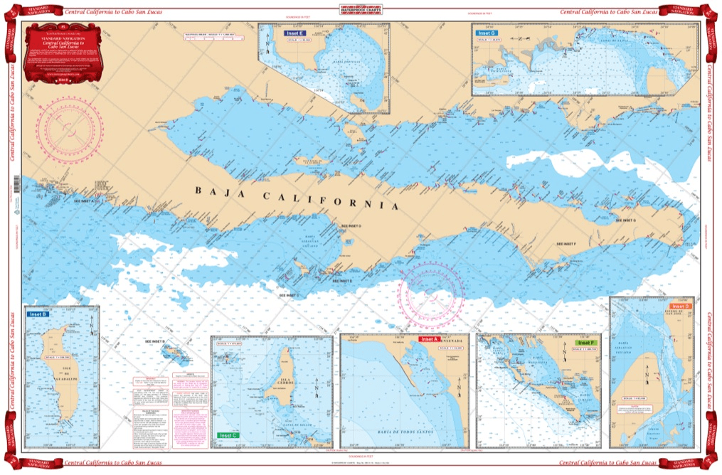 Central California to Cabo San Lucas Maxi Navigation Chart 85