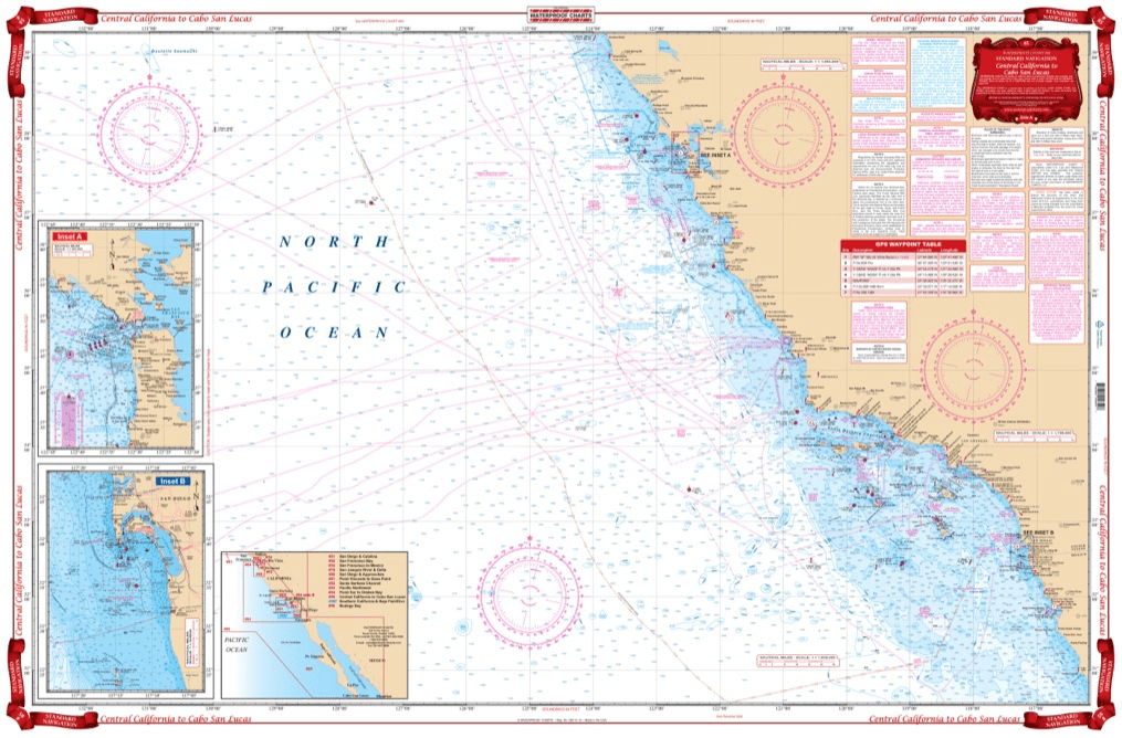 Central California to Cabo San Lucas Maxi Navigation Chart 85