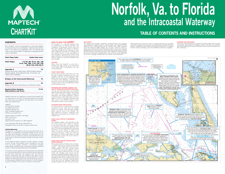 ChartKit Region 6: Norfolk, VA to Florida and the Intracoastal Waterway, 15th Edition
