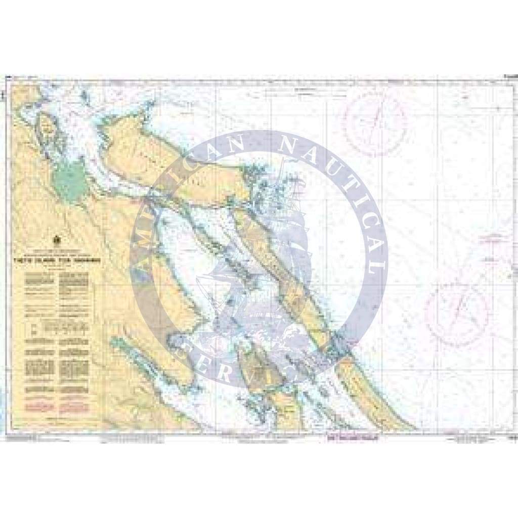 CHS Nautical Chart 3443: Thetis Island to/à Nanaimo