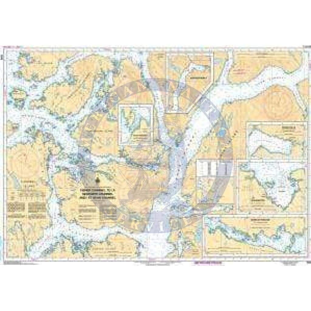 CHS Nautical Chart 3939: Fisher Channel to/à Seaforth Channel and/et Dean Channel