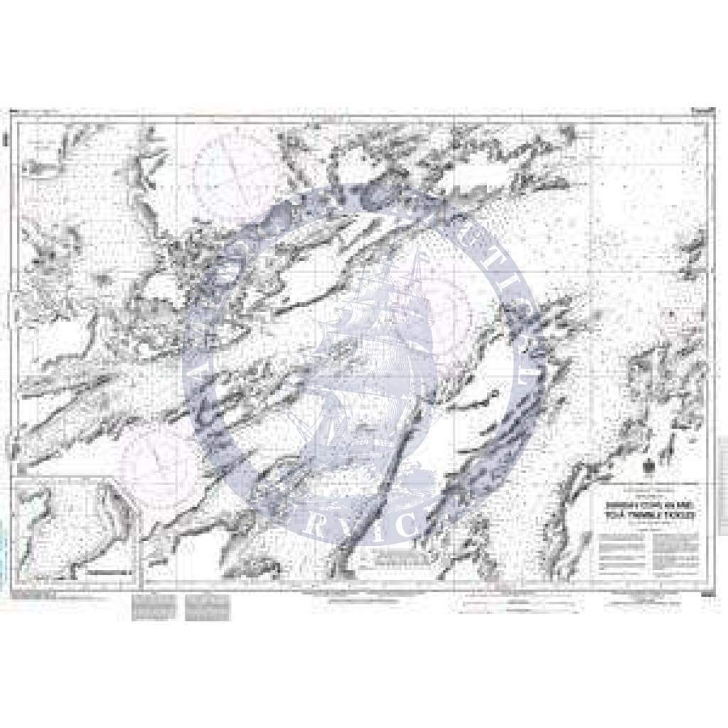 CHS Nautical Chart 4593: Sunday Cove Island to/à Thimble Tickles