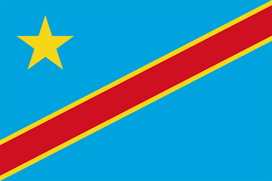 Democratic Republic of the Congo Country Flag