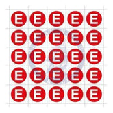 Emergency Light Indicator Sticker (Sheet of 25)