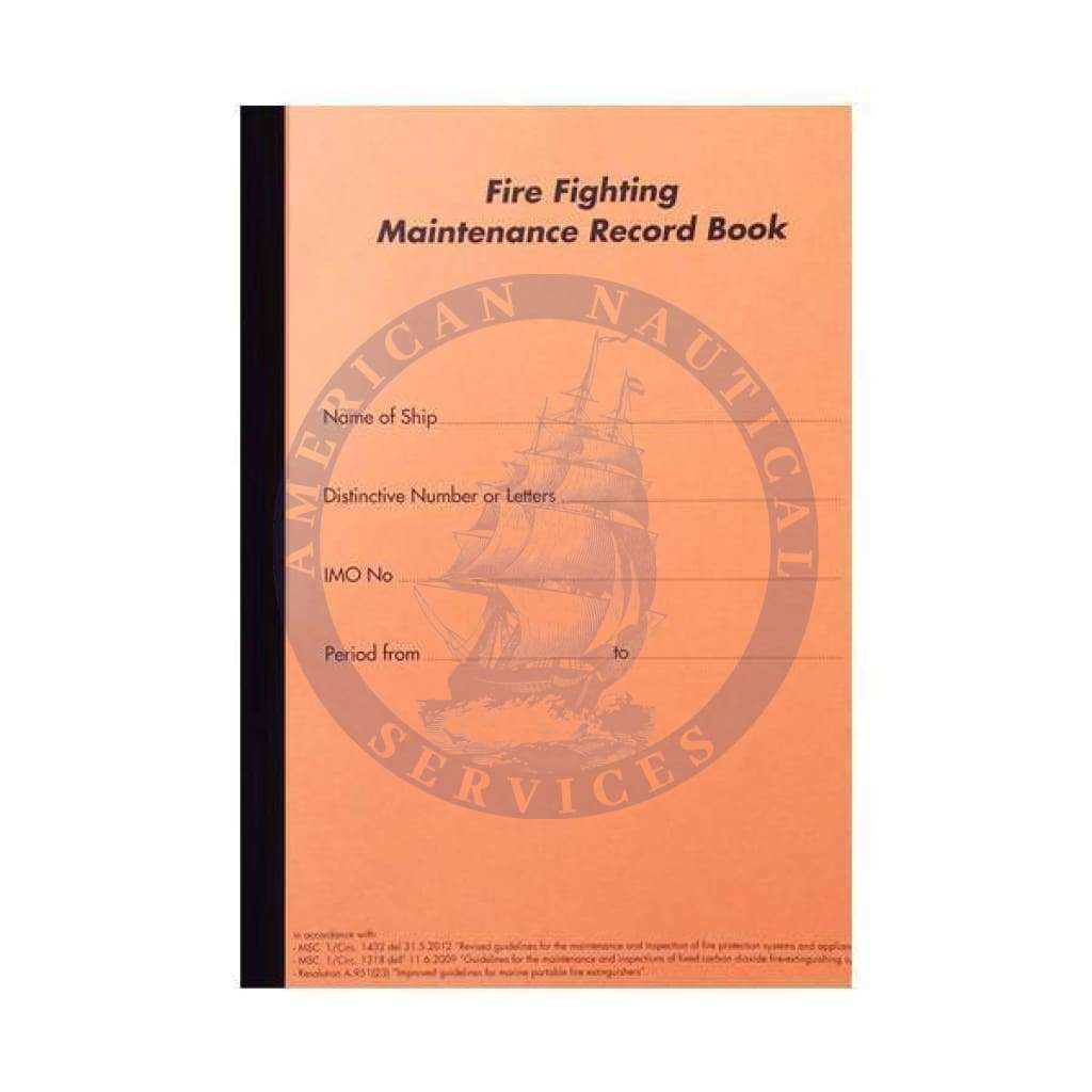 Fire Fighting Maintenance Record Log Book