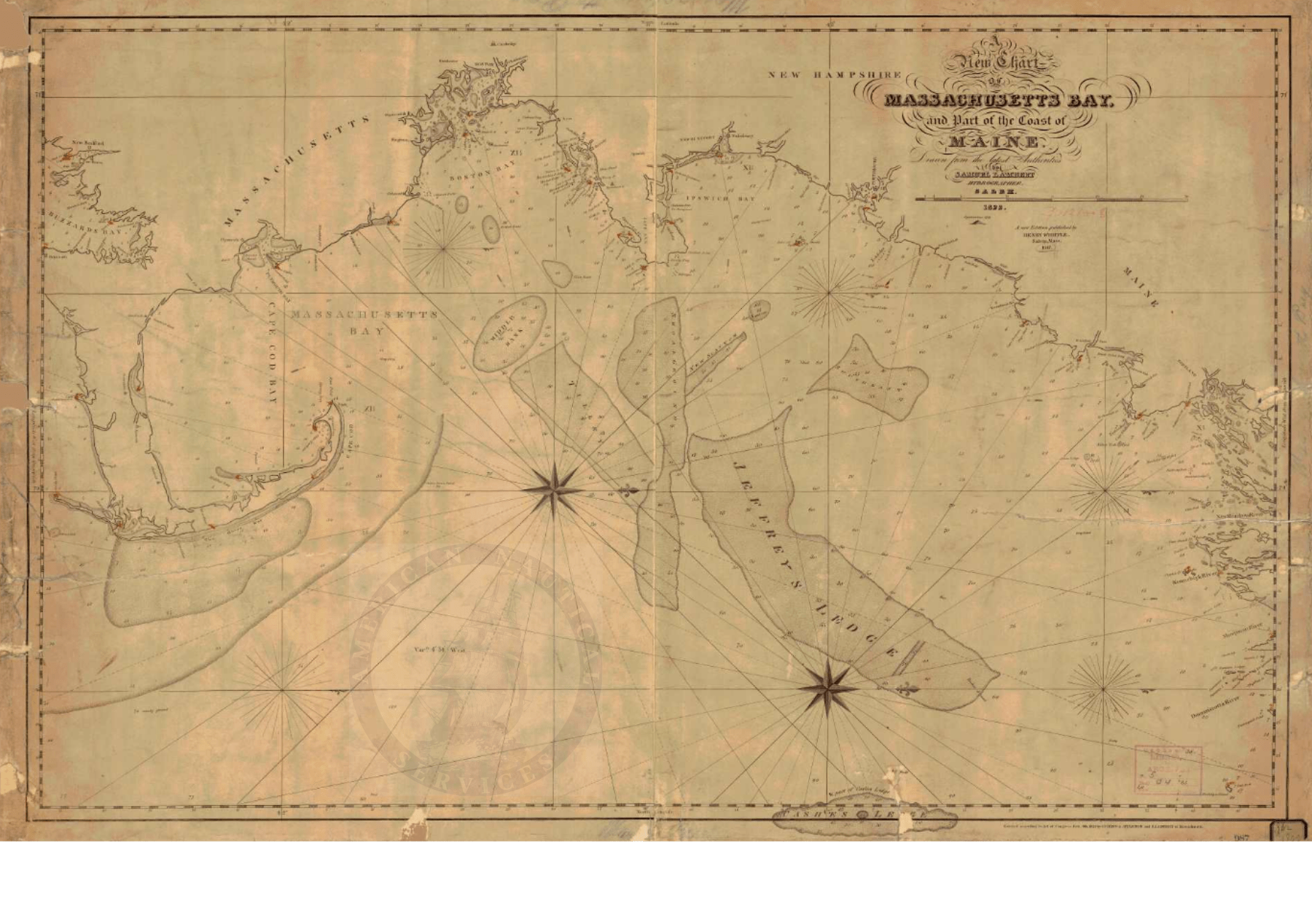 Historical Nautical Chart 00-00-1847: MA, Massachusetts Bay Year 1847