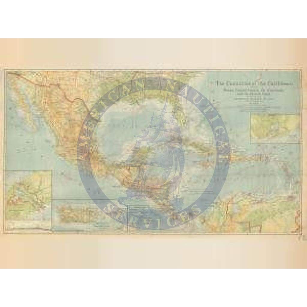 Historical Nautical Chart 00-00-1922: CR, The Countries of the Caribbean Year 1922