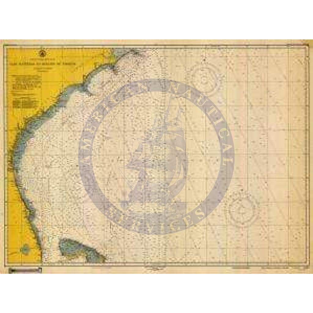 Historical Nautical Chart 1001-11-1949: NC, Cape Hatteras to Straits of Florida Year 1949