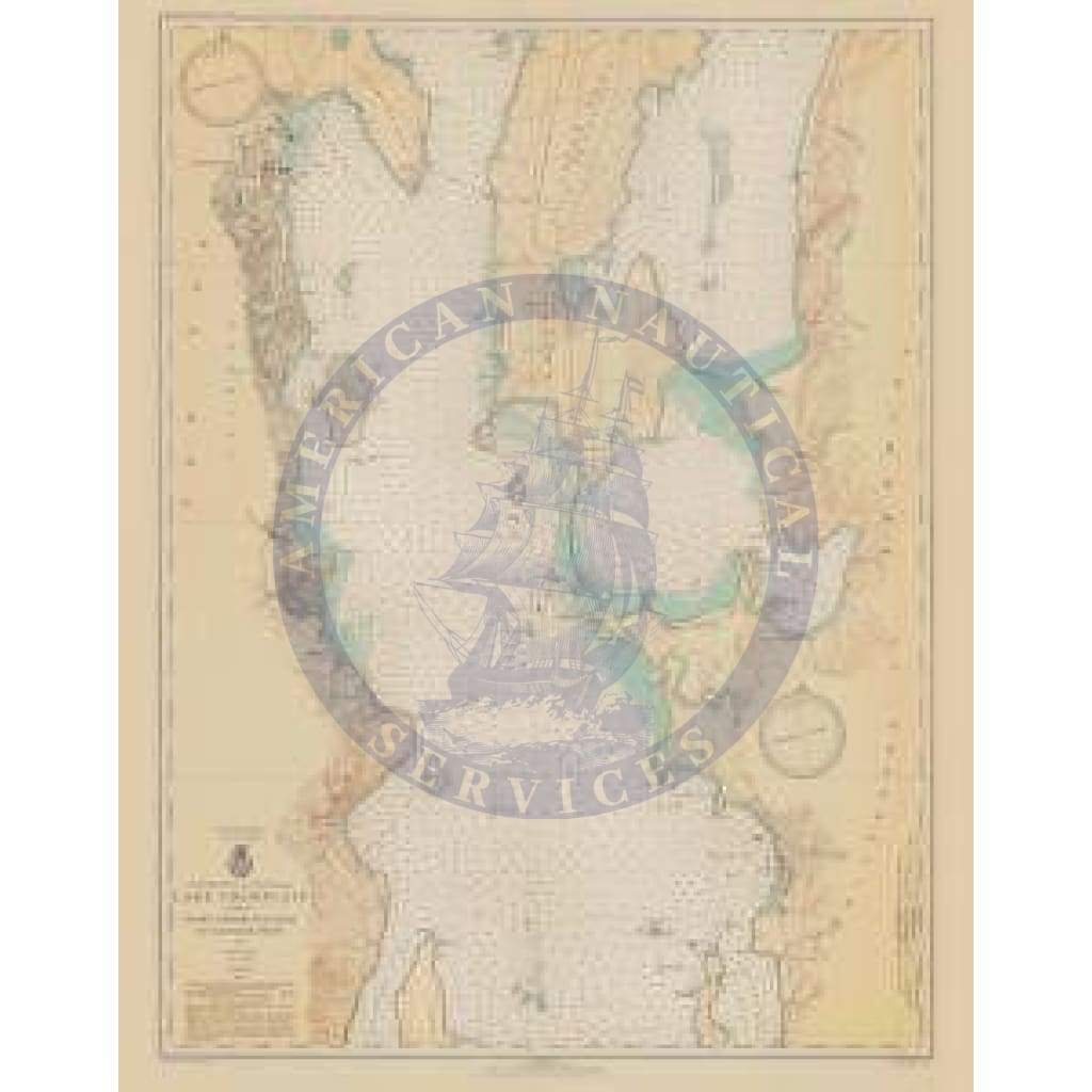 Historical Nautical Chart 172-6-1935: NY, Lake Champlain From Cumberland To Ligonier Year