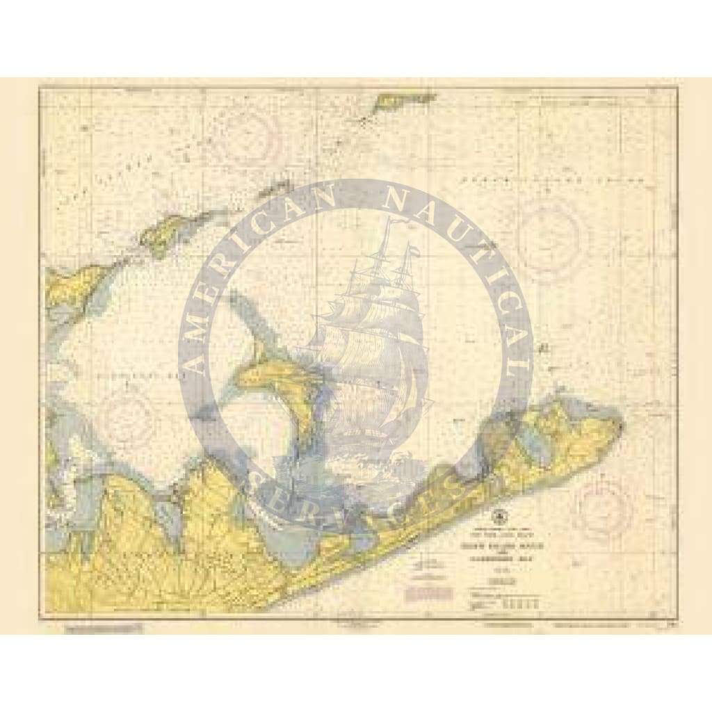 Historical Nautical Chart 362-7-1951: NY, Block Island Sound and Gardiners Bay Year 1951