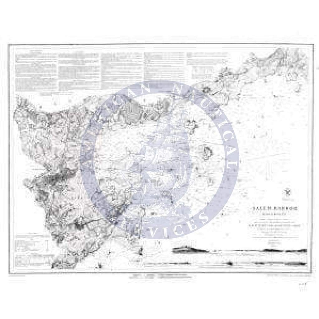 Historical Nautical Chart 3N335-69: MA, Salem Harbor Year 1869