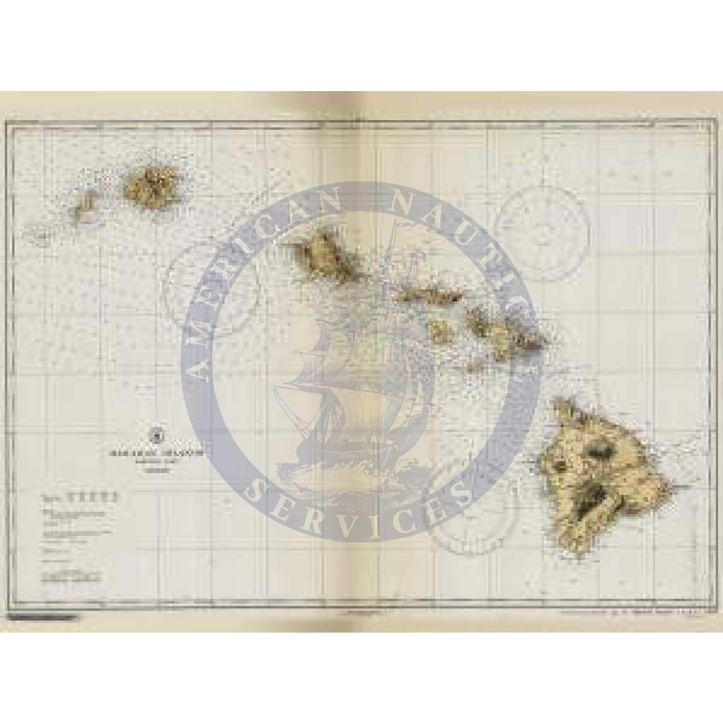 Historical Nautical Chart 4102-6-1933: HI, Hawaiian Islands Year 1933