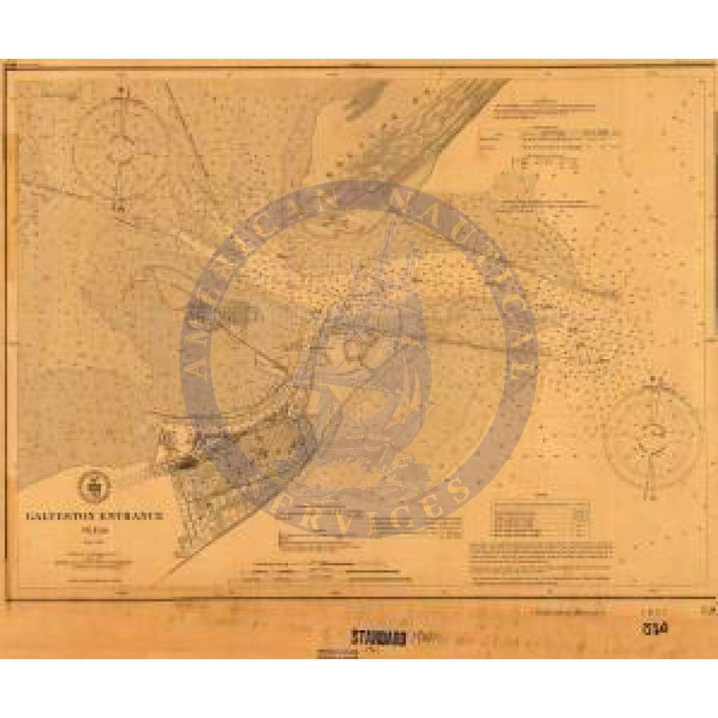 Historical Nautical Chart 520-07-1907: TX, Galvestone Entrance Year 1907