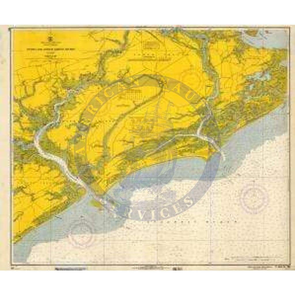 Historical Nautical Chart 792-02-1966: SC, Stono And North Edisto Rivers Year 1966
