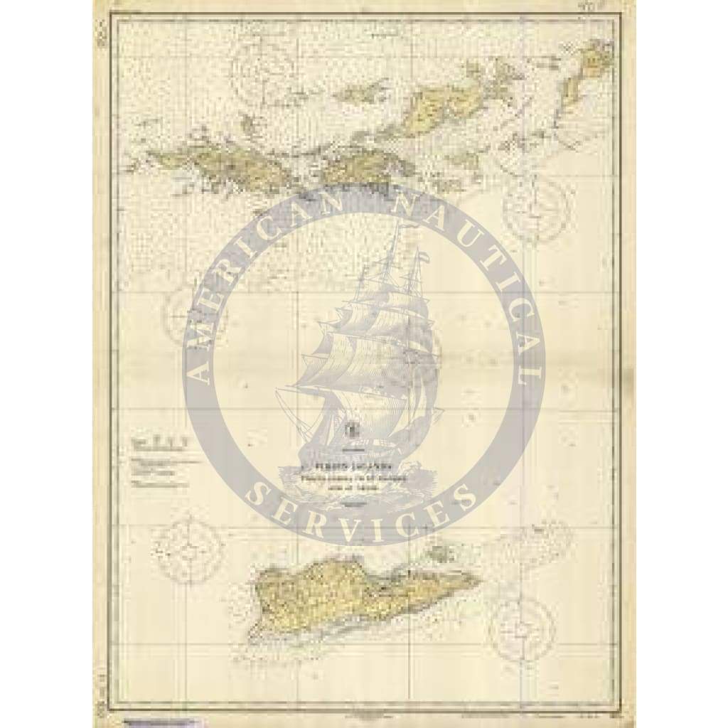 Historical Nautical Chart 905-11-1921: VI, Virgin Islands Year 1921