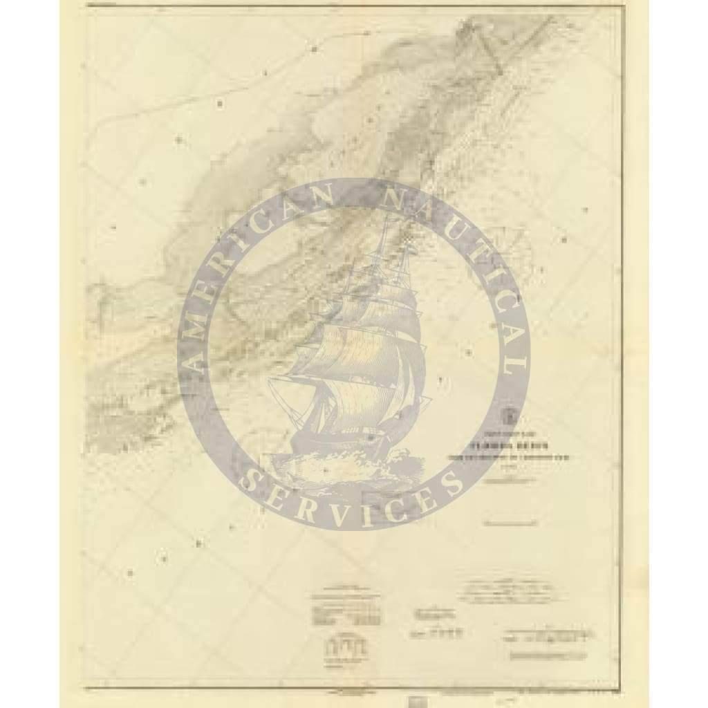 Historical Nautical Chart LC00166-09-1919: FL, Florida Reefs From Biscayne Carysfort Year 1919