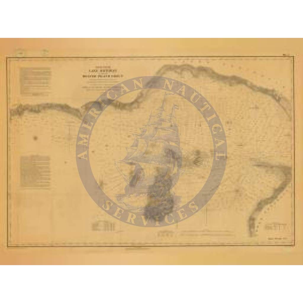 Historical Nautical Chart LS10-00-1855: MI, North End Lake Michigan Including Beaver Island Year 1855