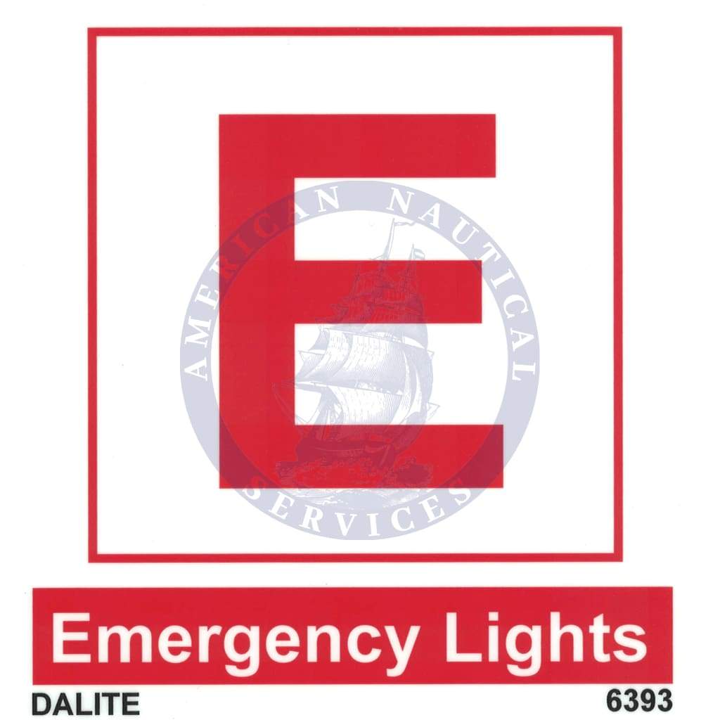IMO Marine Safety Sign: Emergency Lights