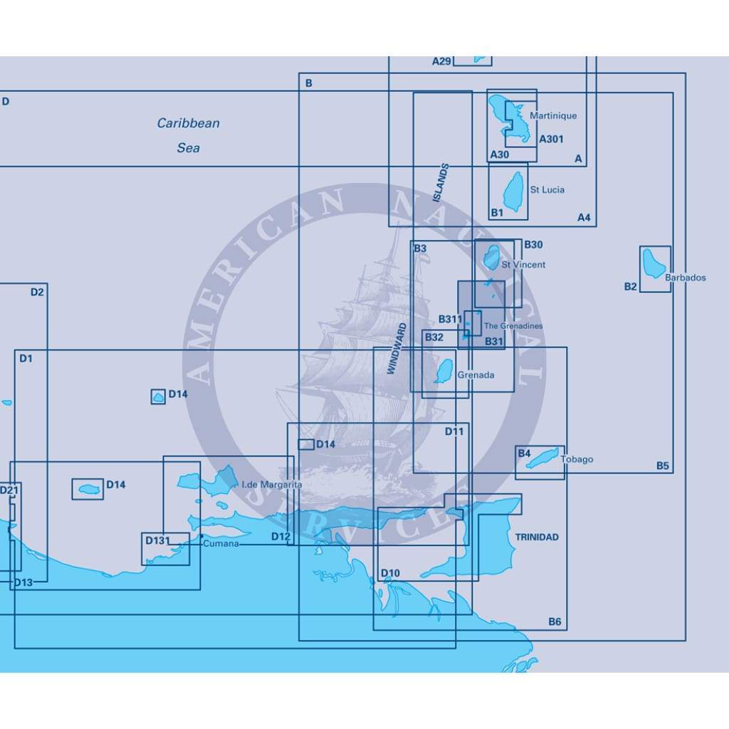 Imray Chart B31: Grenadines - Middle Sheet (Bequia to Carriacou)