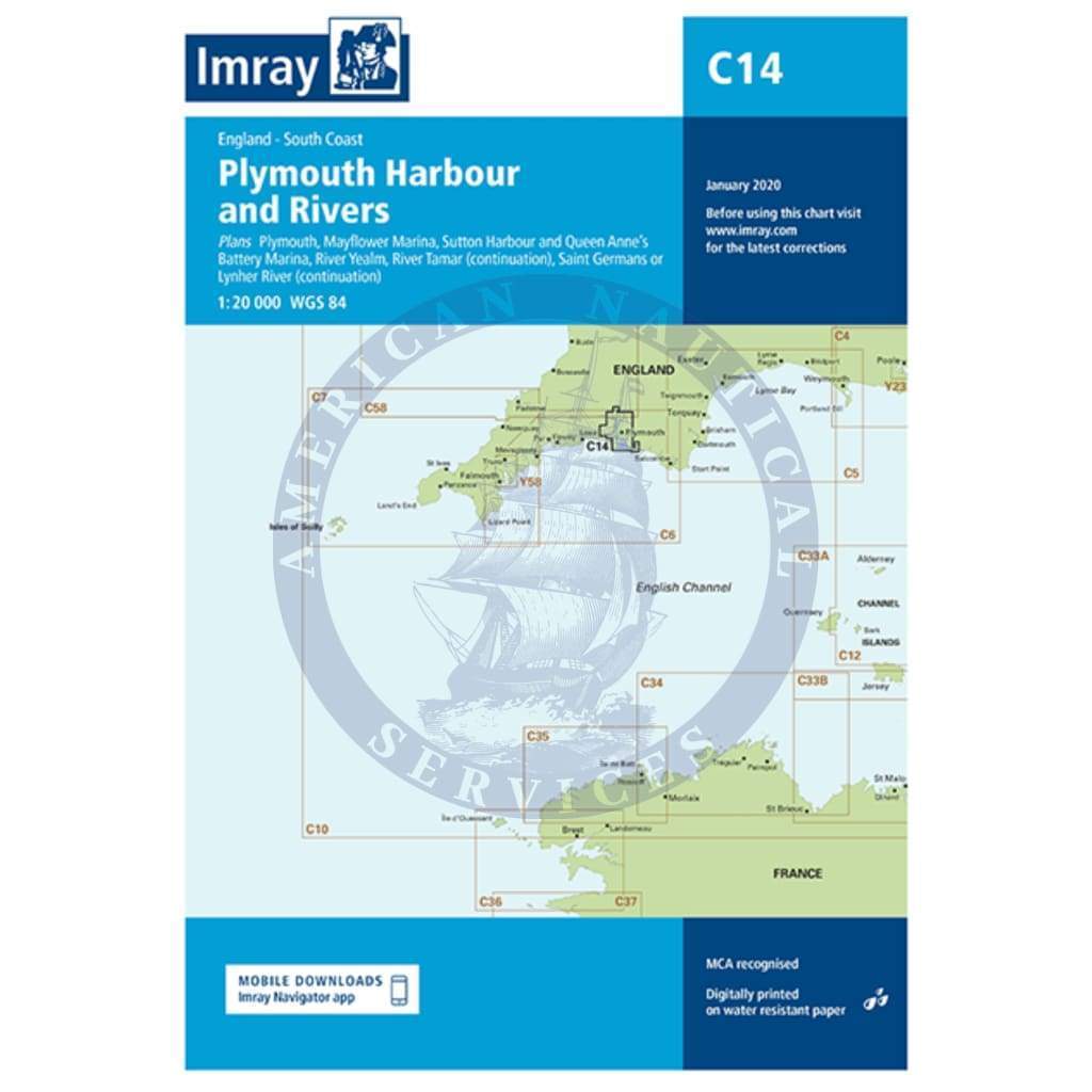 Imray Chart C14: Plymouth Harbour and Rivers