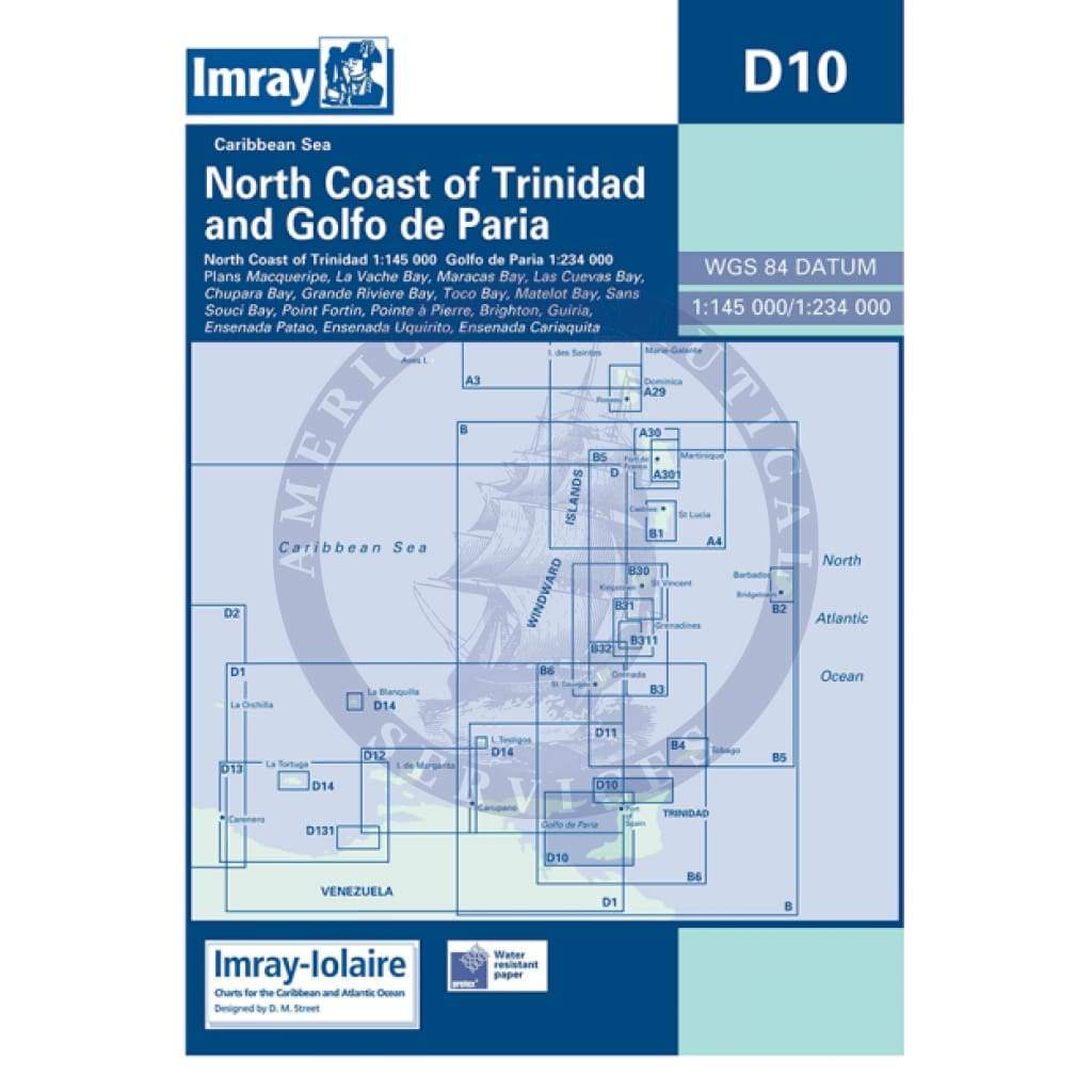 Imray Chart D10: North Coast of Trinidad and Golfo de Paria