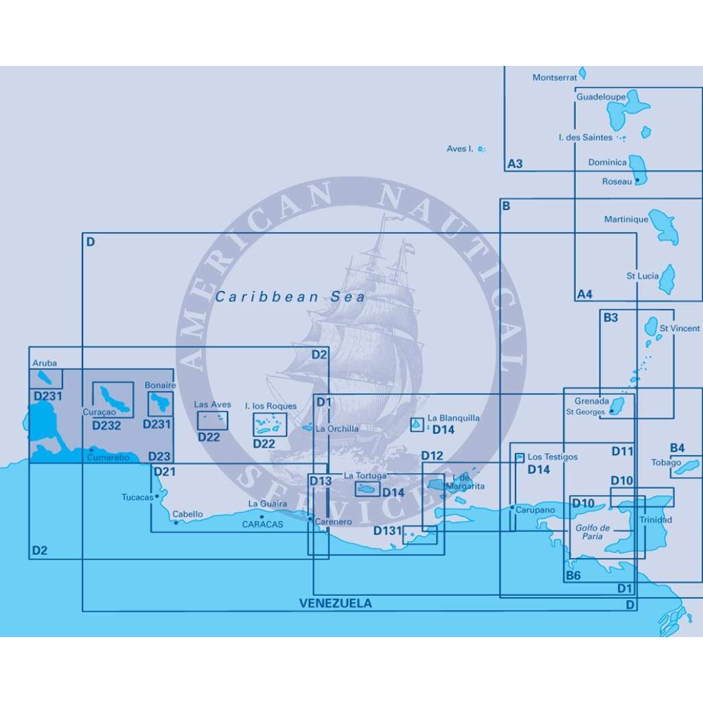 Imray Chart D23: Punta Aguide to Cabo San Roman and the A, B, C Islands