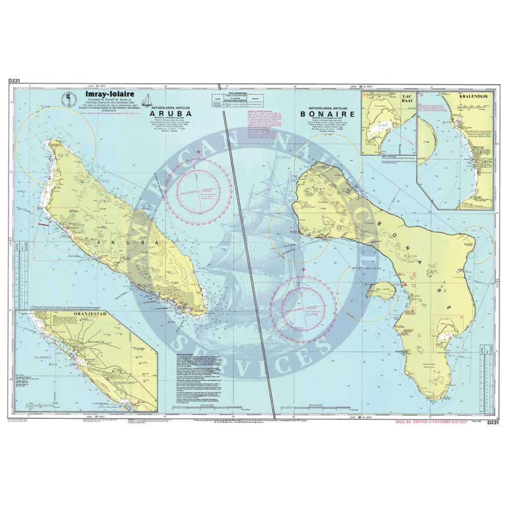Imray Chart D231: Bonaire and Aruba