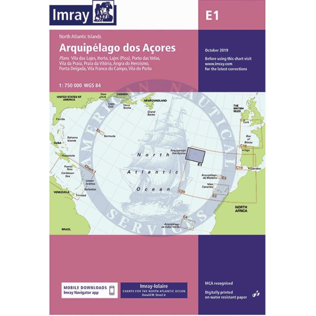 Imray Chart E1: Arquipelago dos Açores (North Atlantic Ocean)