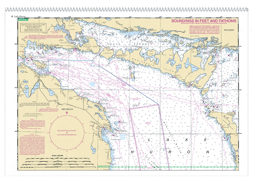 Lake Huron Chartbook + Cruising Guide, 8th Edition