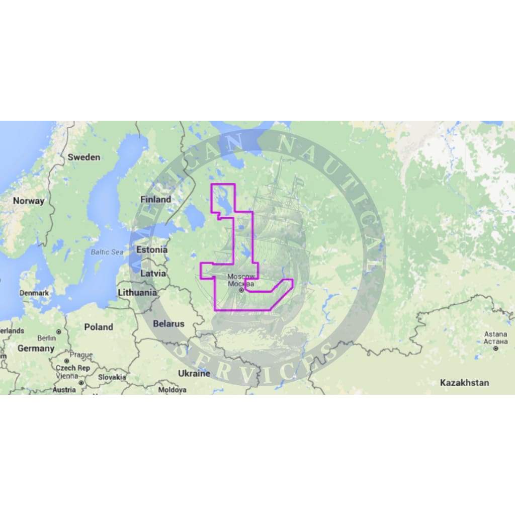 MapMedia C-MAP Mega Wide Vector Chart: MWVJRSM219MAP - Russia - Moskva - Oka, Volga (Update)