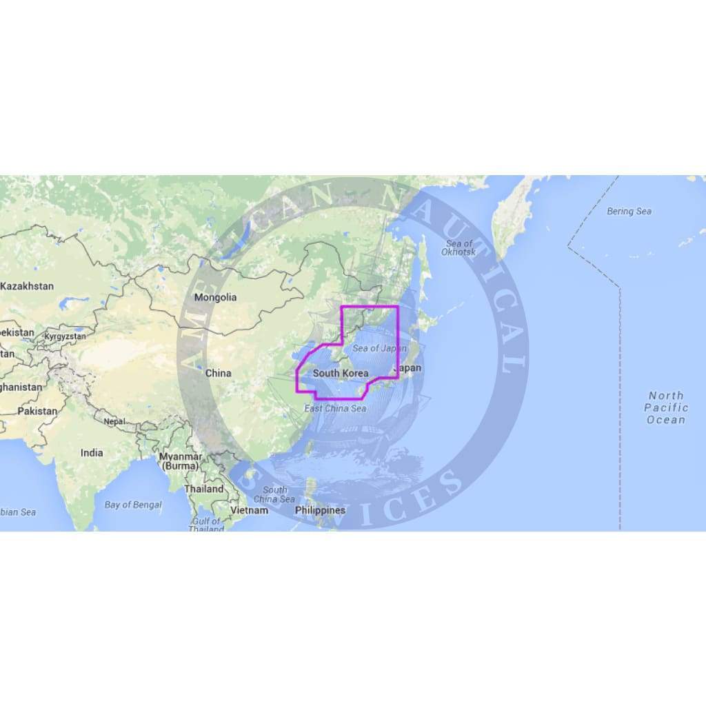 MapMedia C-Map Wide Vector Chart: WVJANM203MAP - Yellow Sea to Malaya (Update)