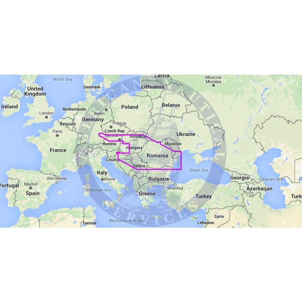 MapMedia C-Map Wide Vector Chart: WVJENM082MAP - River Danube (Update)