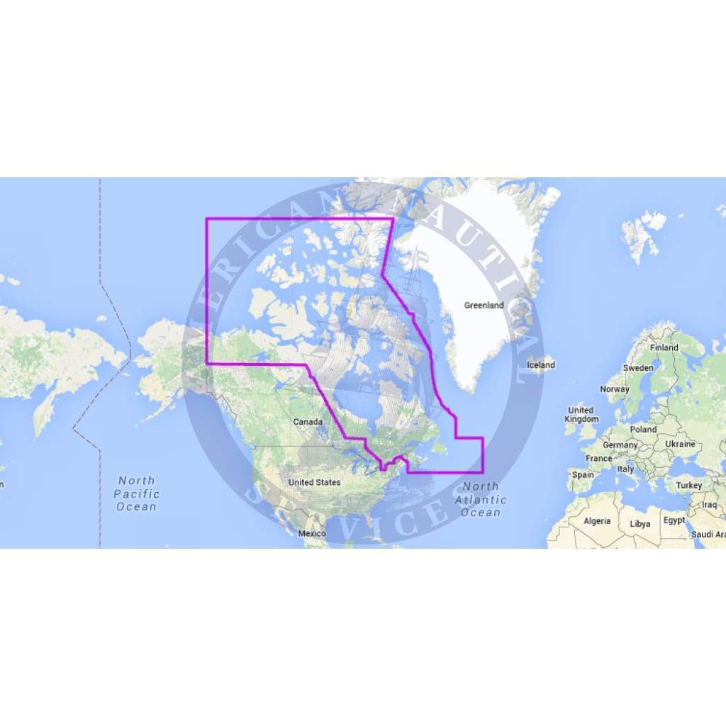 MapMedia C-Map Wide Vector Chart: WVJNAM021MAP - Canada - North & East