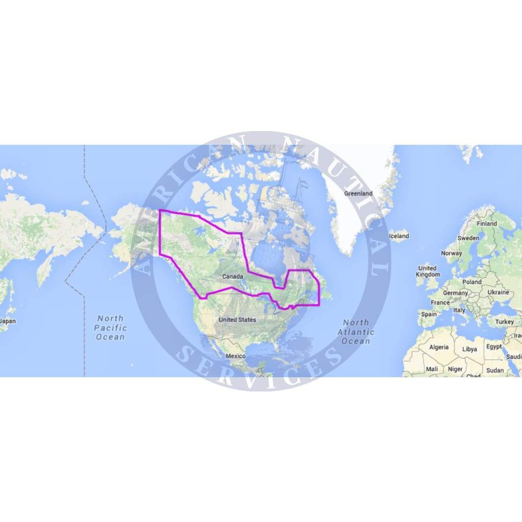 MapMedia C-Map Wide Vector Chart: WVJNAM048MAP - MAXLAKES Canada (Update)