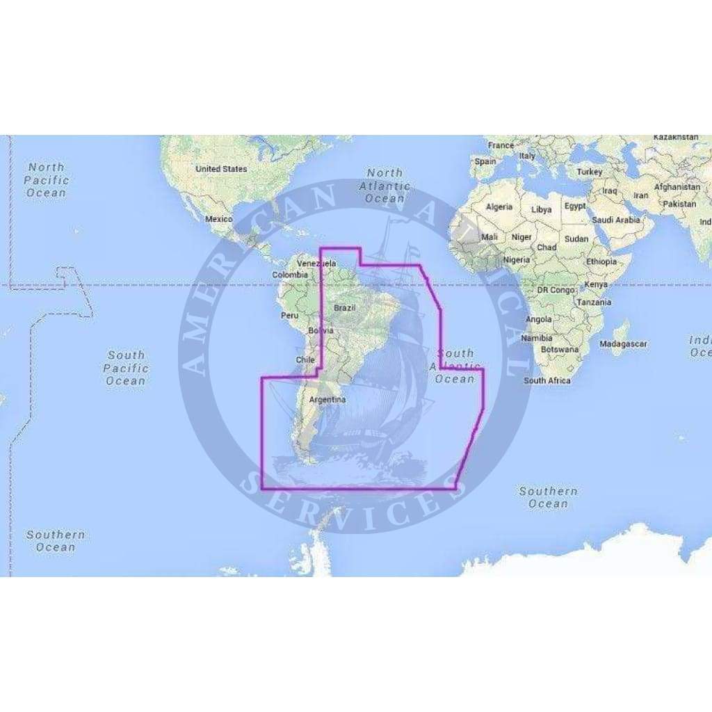 MapMedia C-Map Wide Vector Chart: WVJSAM501MAP - Gulf of Paria to Cape Horn (Update)