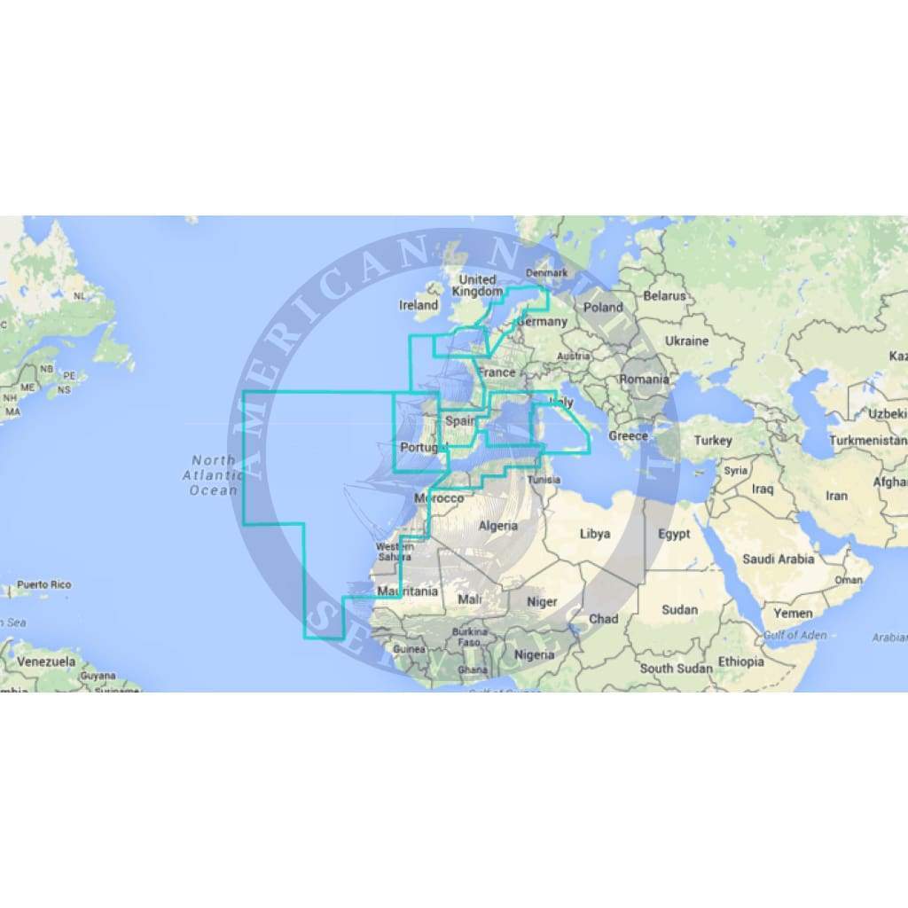 MapMedia Mega Wide Raster Chart: MWRMEW46MAP - West Europe (Update)