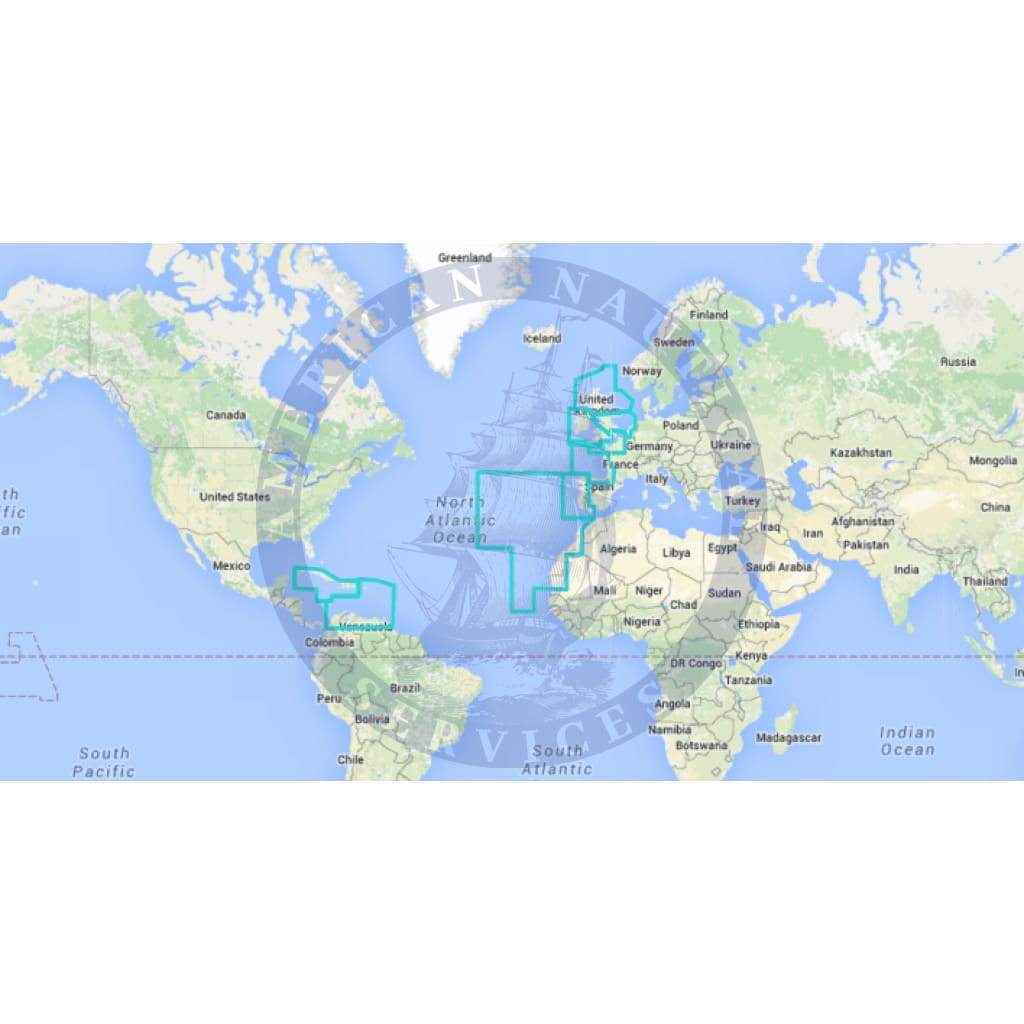 MapMedia Mega Wide Raster Chart: MWRMTR50MAP - Transat Atlantic (Update)
